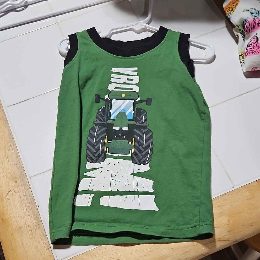 John Deere Green Tractor Graphic Tank Top